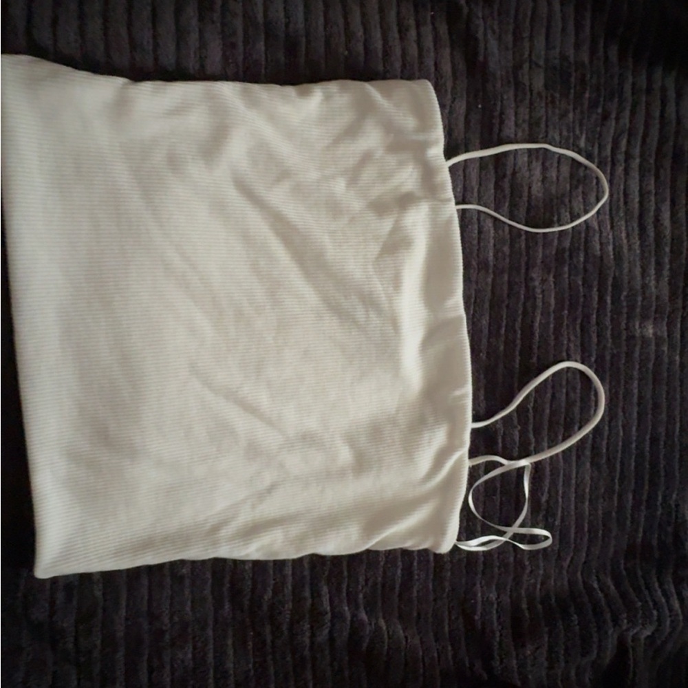 Papaya Cream Ribbed Tank Top